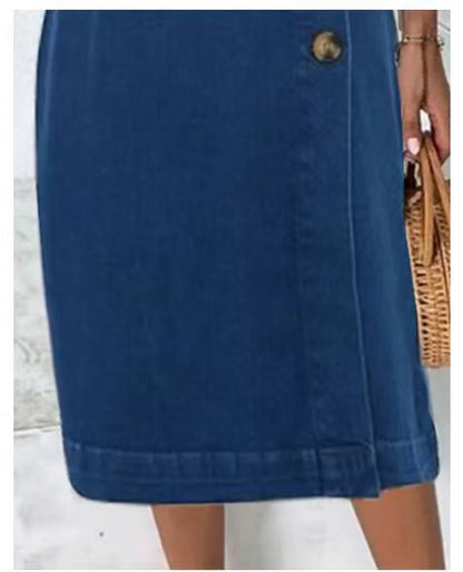 Women's Fashion Casual Sleeveless Denim Dress