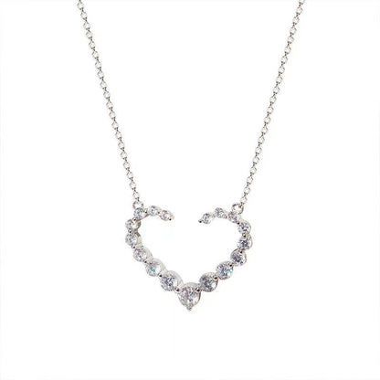 Simple Hollow Heart Necklace Special-interest Design