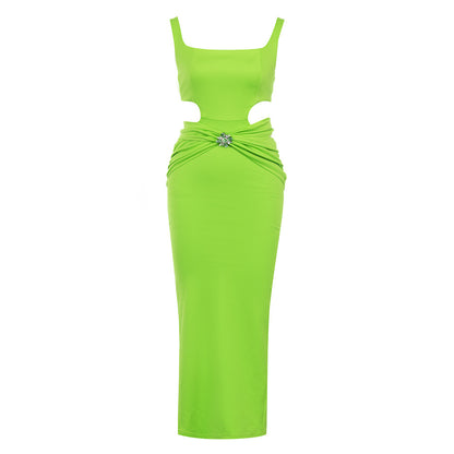 Sling Green Bandage One-piece Dress Women