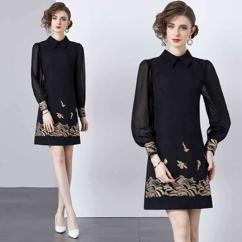 Long-Sleeve Women's Dress for Young People and Those Who Want to Look Young