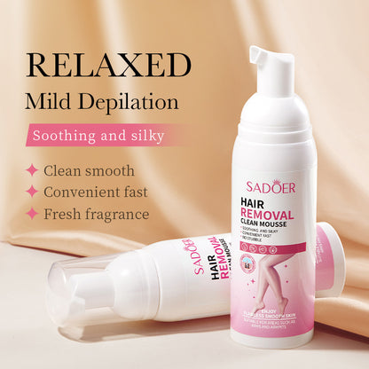 SADOER Hair Removal Foam Spray - Full Body Silky Skin Cleansing Depilatory Cream 100g