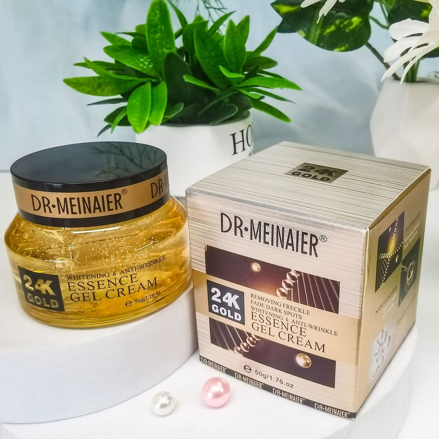 Crema facial hidratante antienvejecimiento y reductora de arrugas con oro de 24 quilates del Dr. MEINAIER