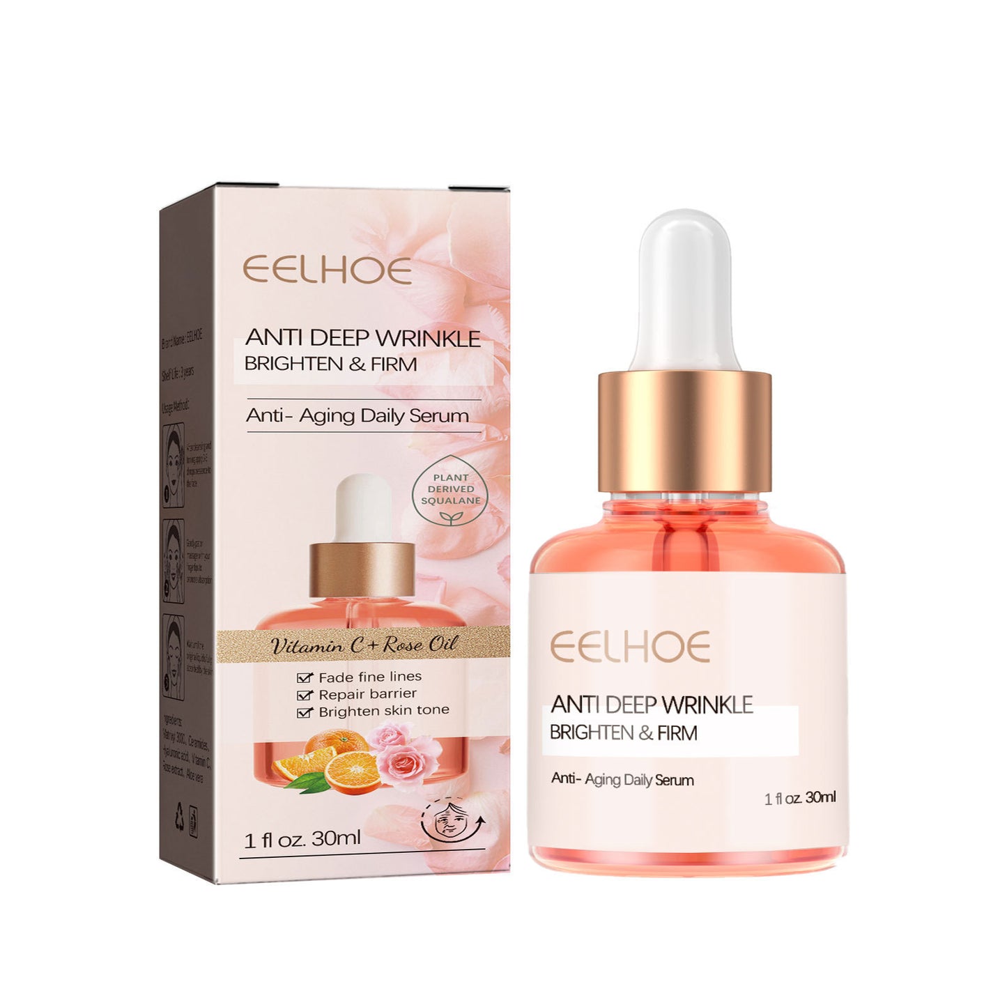 EELHOE Anti-Aging Firming Whitening Rich Moisturizing Rose Oil VC Cream