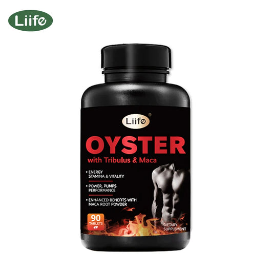 Liife Oyster+Maca-90 Capsules for Vitality,Enhance Performance,Motivation,Strength.For men and women,Made in USA.