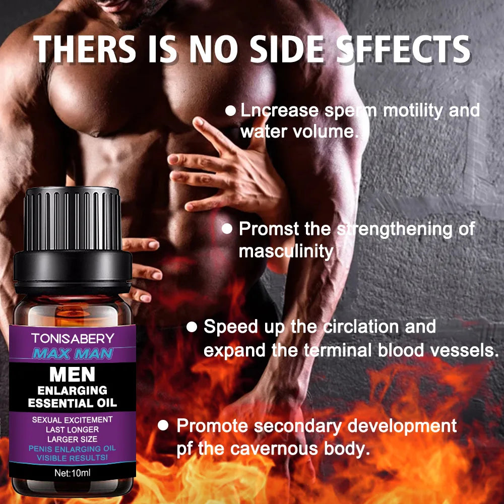 MAX MAN Penis erection enlargement essential oil increases growth prolongation delay cream men's ejaculation extender sex toy 10ml