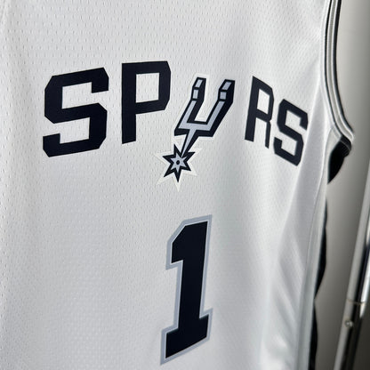 2024/25 Spurs WEMBANYAMA # 1 White Kids NBA Jersey