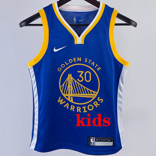 Warriors CURRY #30 Blue Kids NBA Jersey