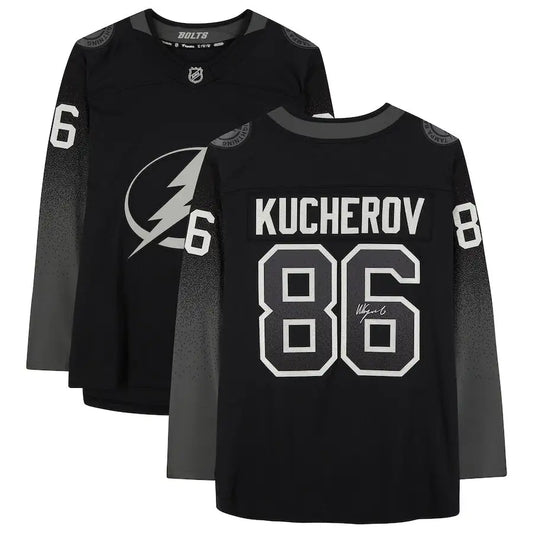 Camiseta negra Tampa Bay Lightning Nikita Kucherov para hombre