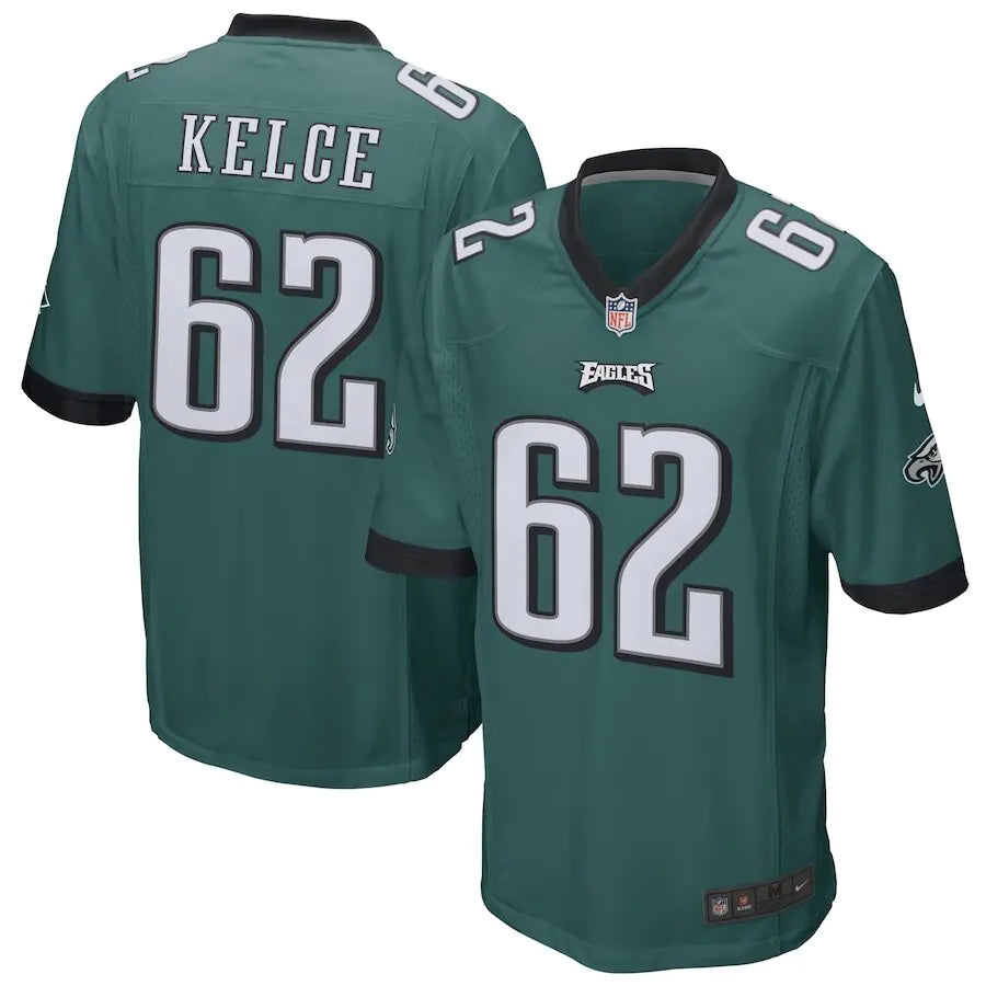 Camiseta verde medianoche de Jason Kelce de los Philadelphia Eagles para hombre