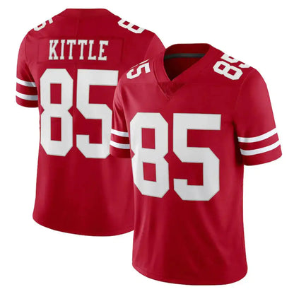 San Francisco 49ers Scarlet Red Jersey - Kittle, Bosa, McCaffrey, Purdy Jersey