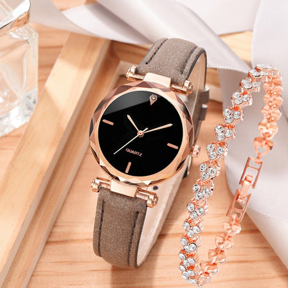 Quartz Watch and Bracelet Set - 3-Piece Set