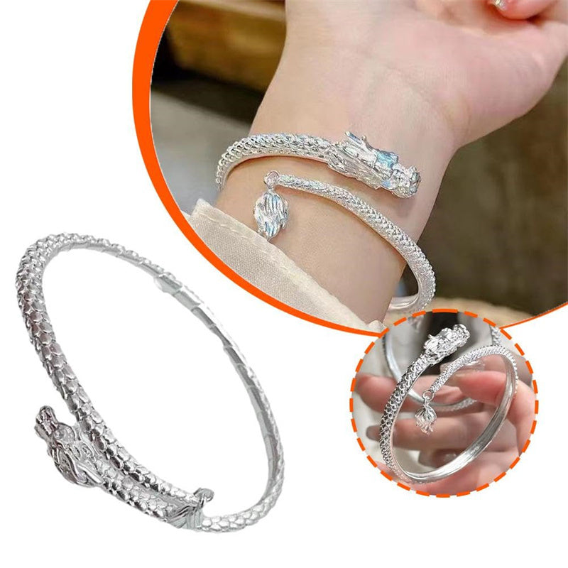 Pulsera Pandora con dragón en relieve ajustable para hombres y mujeres