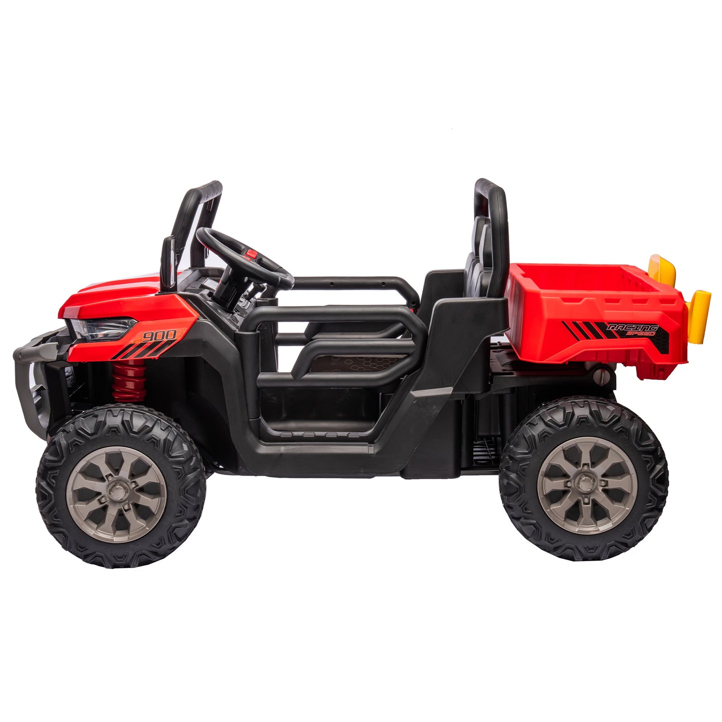 2-Person Electric Kids Truck - 24 Volt, 2x200W Motor, Cast Bed, Remote-Controlled, Loader, Non-Slip Tires