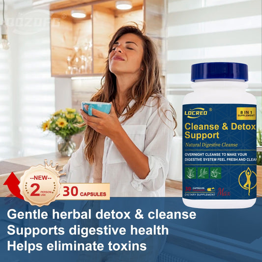 LOCRED Cleanse & Detox Capsule Gentle Herbal Supports Digestive Health 30 Capsules