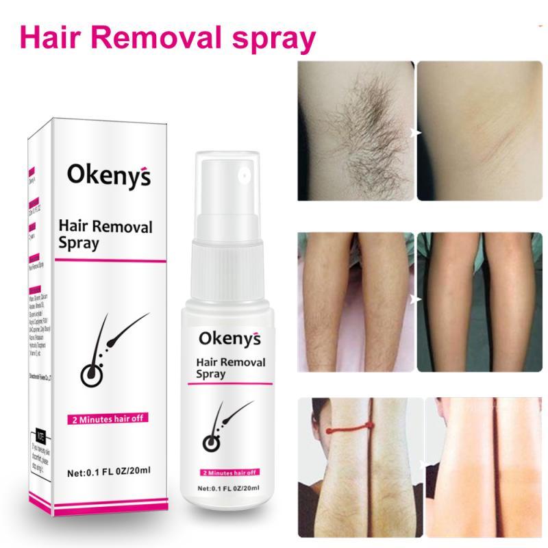 Spray depilatorio de efecto instantáneo OKENYS, crema depilatoria indolora para la zona genital, las axilas y todo el cuerpo: solución rápida y eficaz