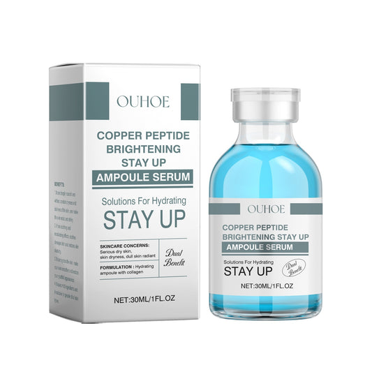 OUHOE Copper Peptide Brightening Stay Up Ampoule Serum - Brightening Effect, Supports Collagen Production