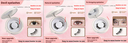 Magnetic Attraction False Eyelashes with Magnetic Clip for a Natural Look