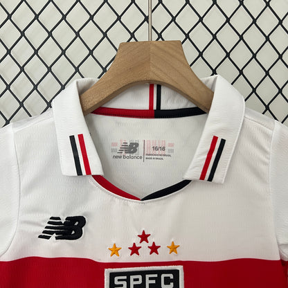 2024-25 Sao Paulo Home Kids Soccer Jersey