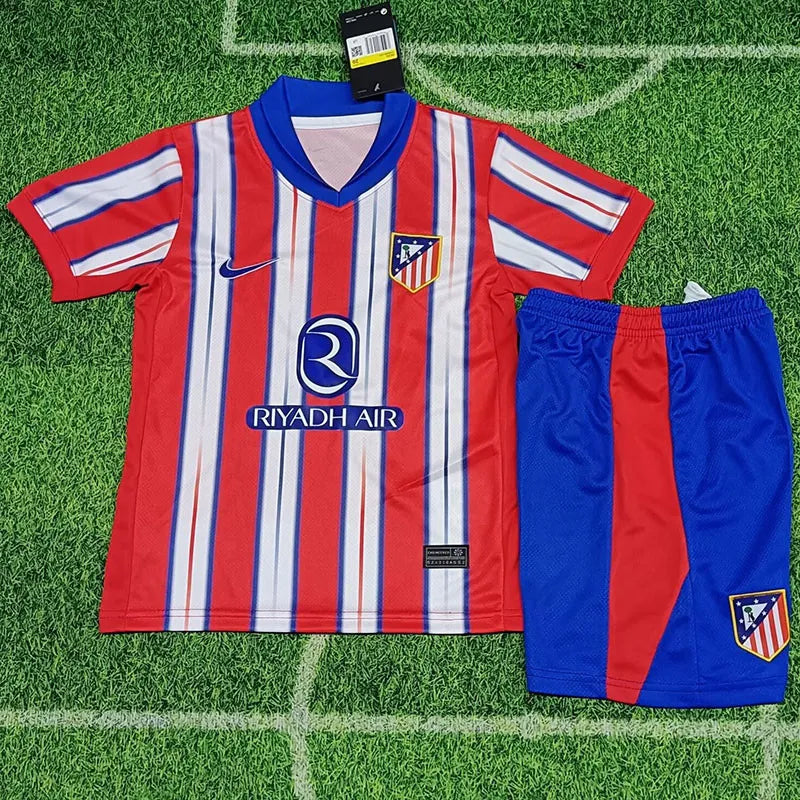 2024-25 A. Madrid Home Kids Soccer Jersey Suit