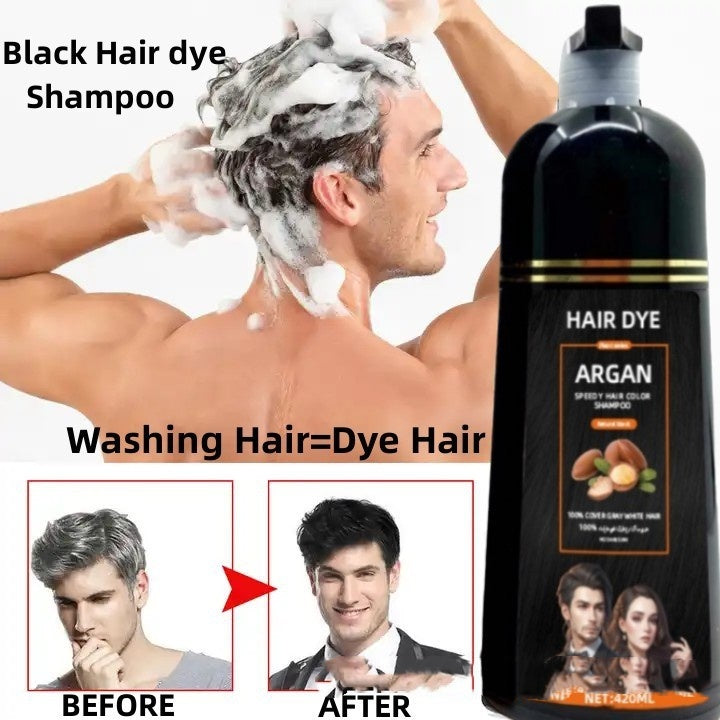 Hair Color Cream Bubble Black Dyed - Argan Oil Fast Hair Dye Shampoo