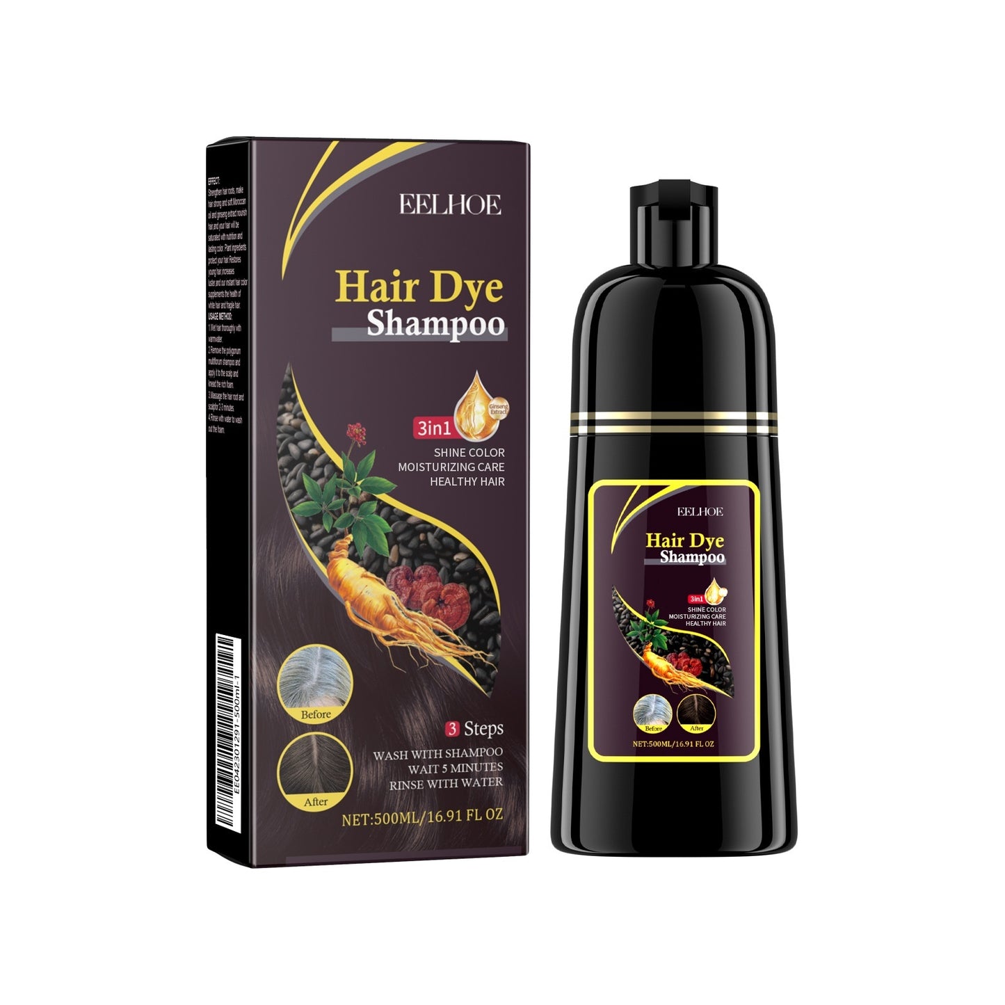 EELHOE Polygonum Multiflorum Black Repair Soft Shampoo