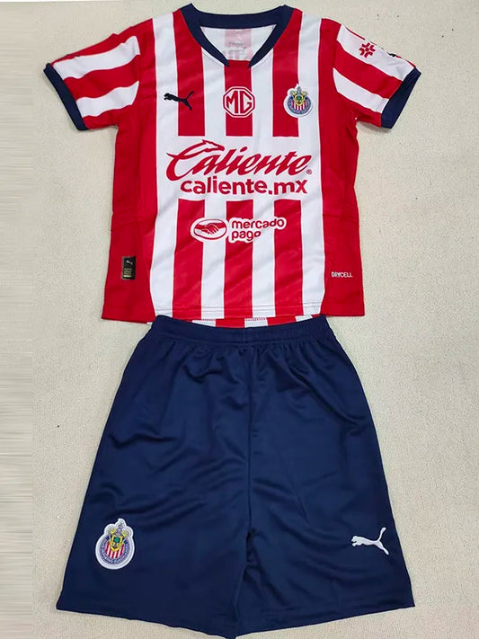 2024-25 Chivas Home Kids Soccer Jersey