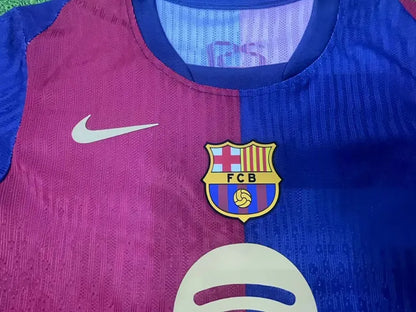 2024-25 Barcelona Home Kids Soccer Jersey Suit