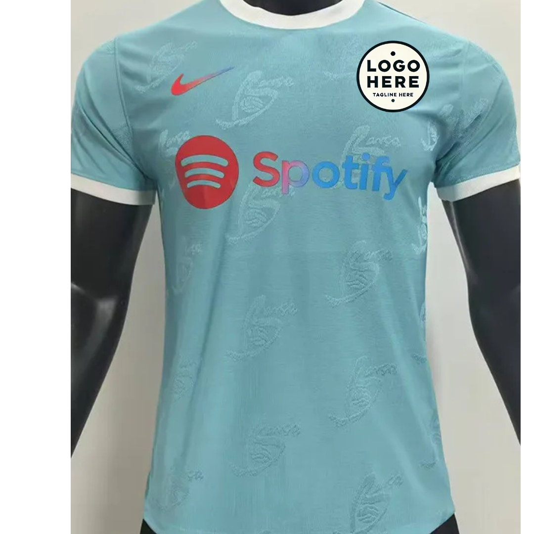 2024-25 BAR Sky Blue Casual Style Player Version Training Shirts