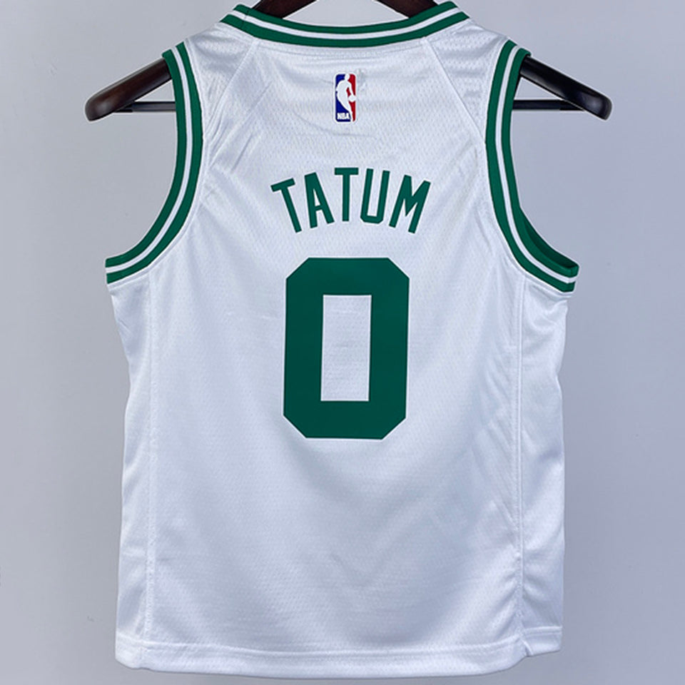 Boston Celtics TATUM #0 White Kids NBA Jersey