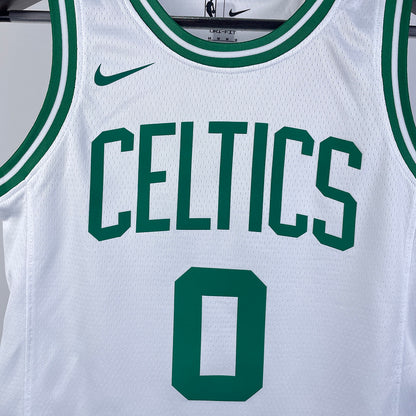 Boston Celtics TATUM #0 White Kids NBA Jersey