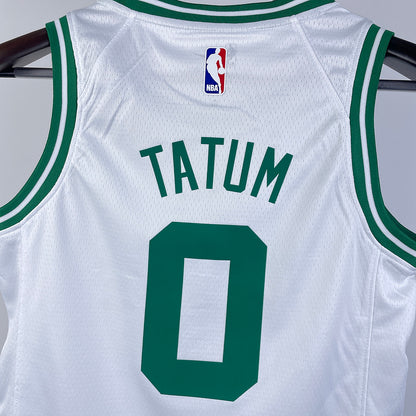 Boston Celtics TATUM #0 White Kids NBA Jersey