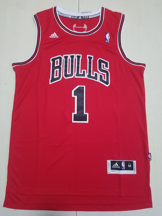 Chicago BULLS ROSE # 1 Red NBA Jersey