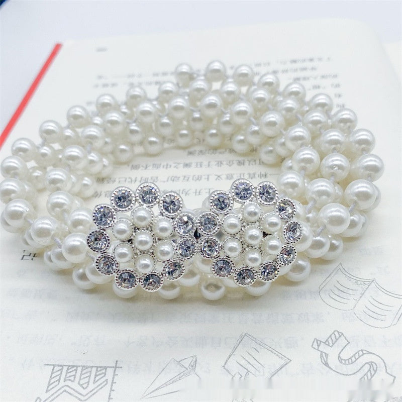 Elegant Design White Pearl Waist Chain