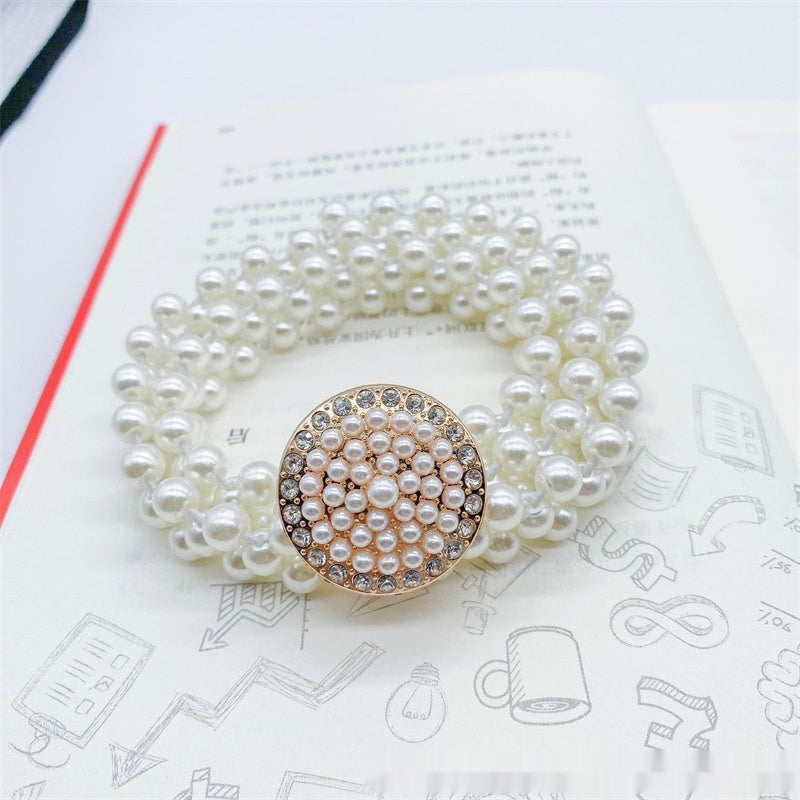 Elegant Design White Pearl Waist Chain