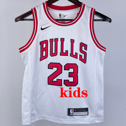 Chicago Bulls JORDAN #23 White Kids NBA Jersey