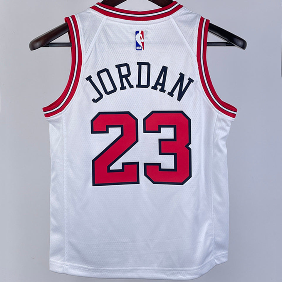 Chicago Bulls JORDAN #23 White Kids NBA Jersey