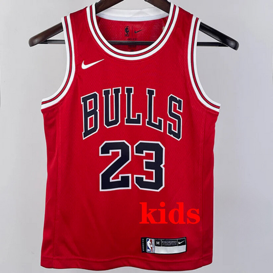 Chicago Bulls JORDAN #23 Red Kids NBA Jersey