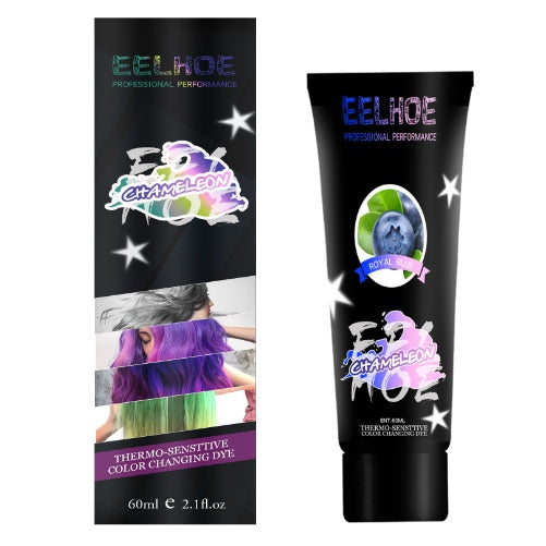 EELHOE Heat-Sensitive Color-Changing Temporary Hair Dye - Yellow in Cold, Green in Warm Temperatures