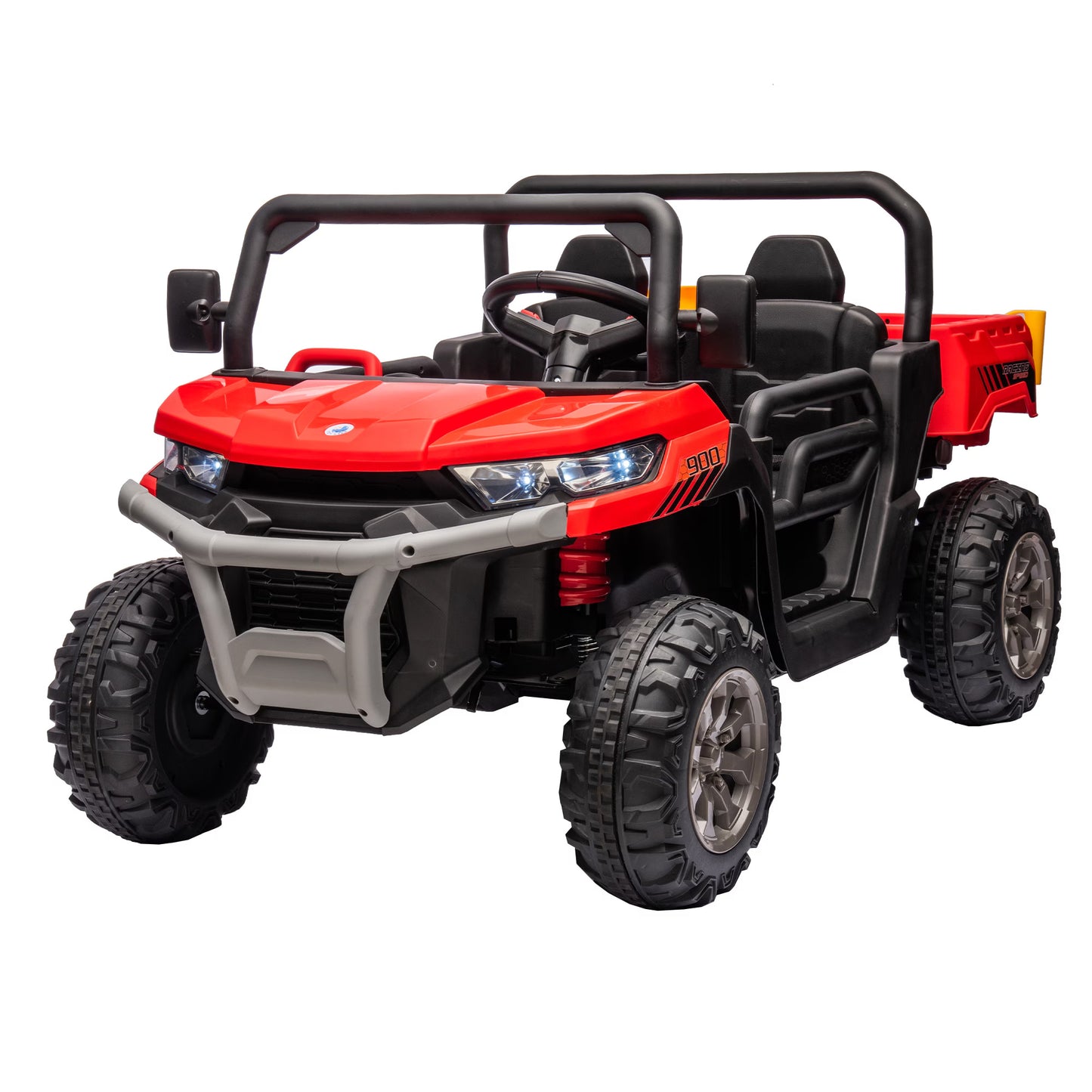 2-Person Electric Kids Truck - 24 Volt, 2x200W Motor, Cast Bed, Remote-Controlled, Loader, Non-Slip Tires