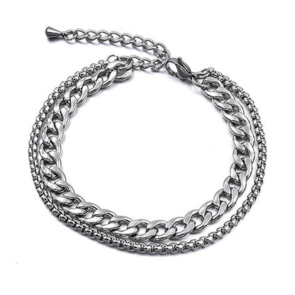 Korean Version Titanium Steel Ankle Bracelet