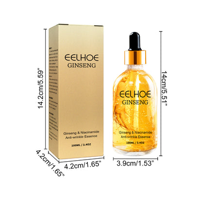 Ginseng Anti Wrinkle Serum, Ginseng Extract Liquid, Ginseng Polypeptide Anti-Ageing Essence, Korean Ginseng Essential Oil Tighten Moisturizing Smooth Skin Reduce Fine Lines