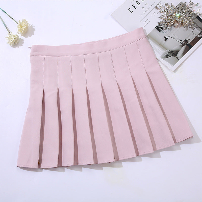 Spring And Summer Jk White A-line New Korean Version High Waist Short Skirt