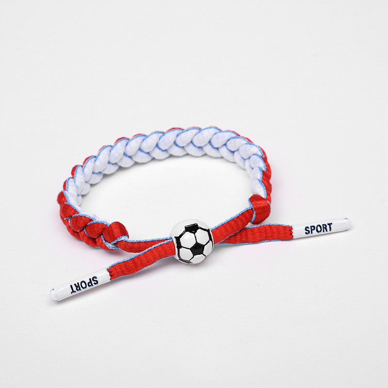 Football Star Braided Bracelet - Country Flags