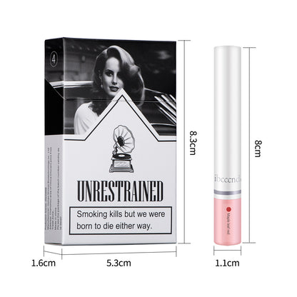 Juego de pintalabios UNRESTRAINED Cigarette Case: 4 colores, duraderos, resistentes al agua, labios mate