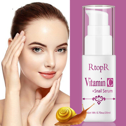 Suero facial blanqueador antienvejecimiento y antiarrugas con extracto de caracol y vitamina C de RtopR