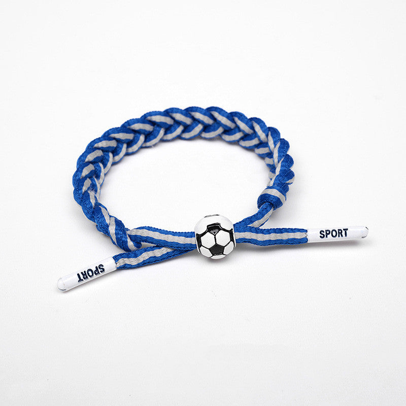 Football Star Braided Bracelet - Country Flags