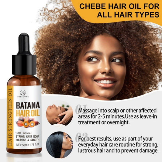 African Hair Growth Products - 100% Pure Batana Hair Growth Oil for Hair Loss Prevention, Strengthens and Extends Hair, Prevents Breakage