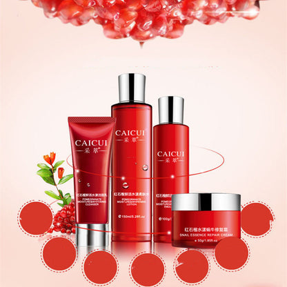 CAICUI Moisturizing Skin Care Pomegranate Set 4 Pieces