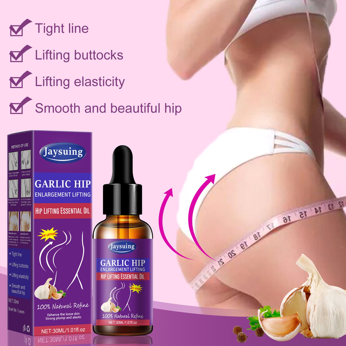 JAYSUING 100% Natural Butt Lifting & Firming Essential Oil