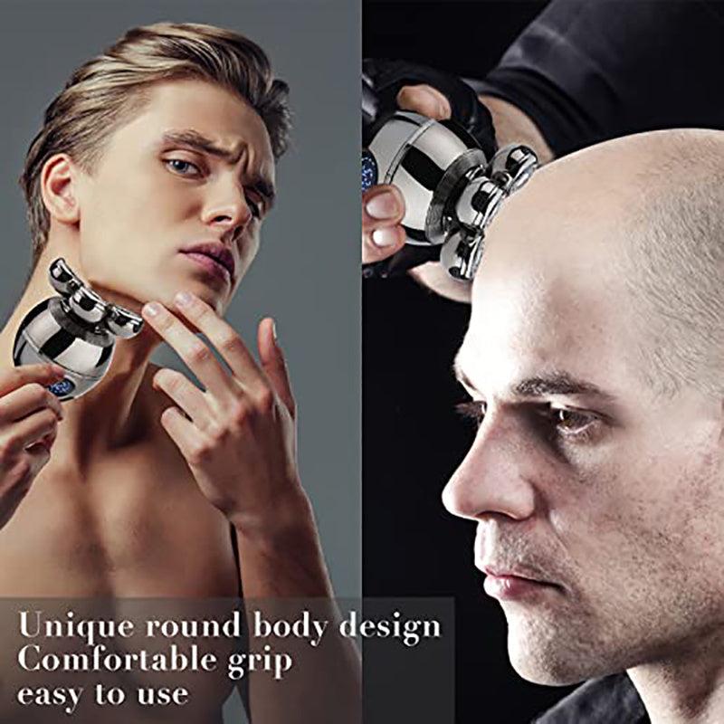 Men's Electric Shaver Floating Head  USB Charging Dock LCD Waterproof Portable Nose Hair Trimmer Bald Razor Machine Shaving